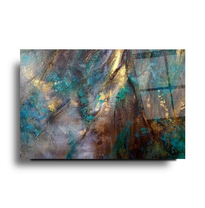 Soyut Desen Cam Tablo