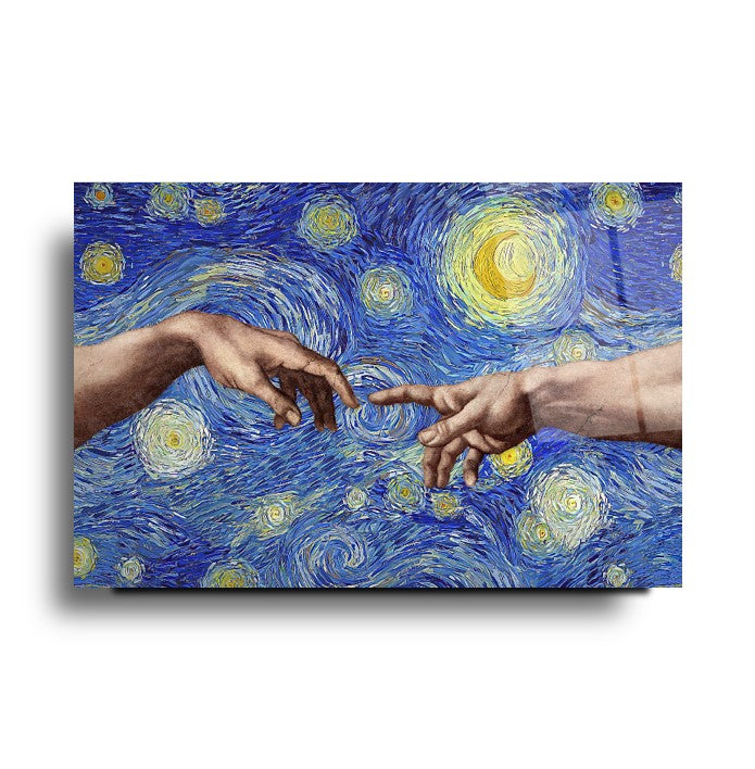 Yıldızlı Gece Cam Tablo