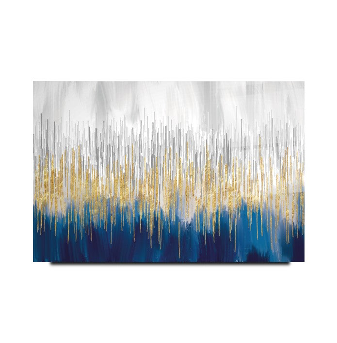 Soyut Mavi Cam Tablo