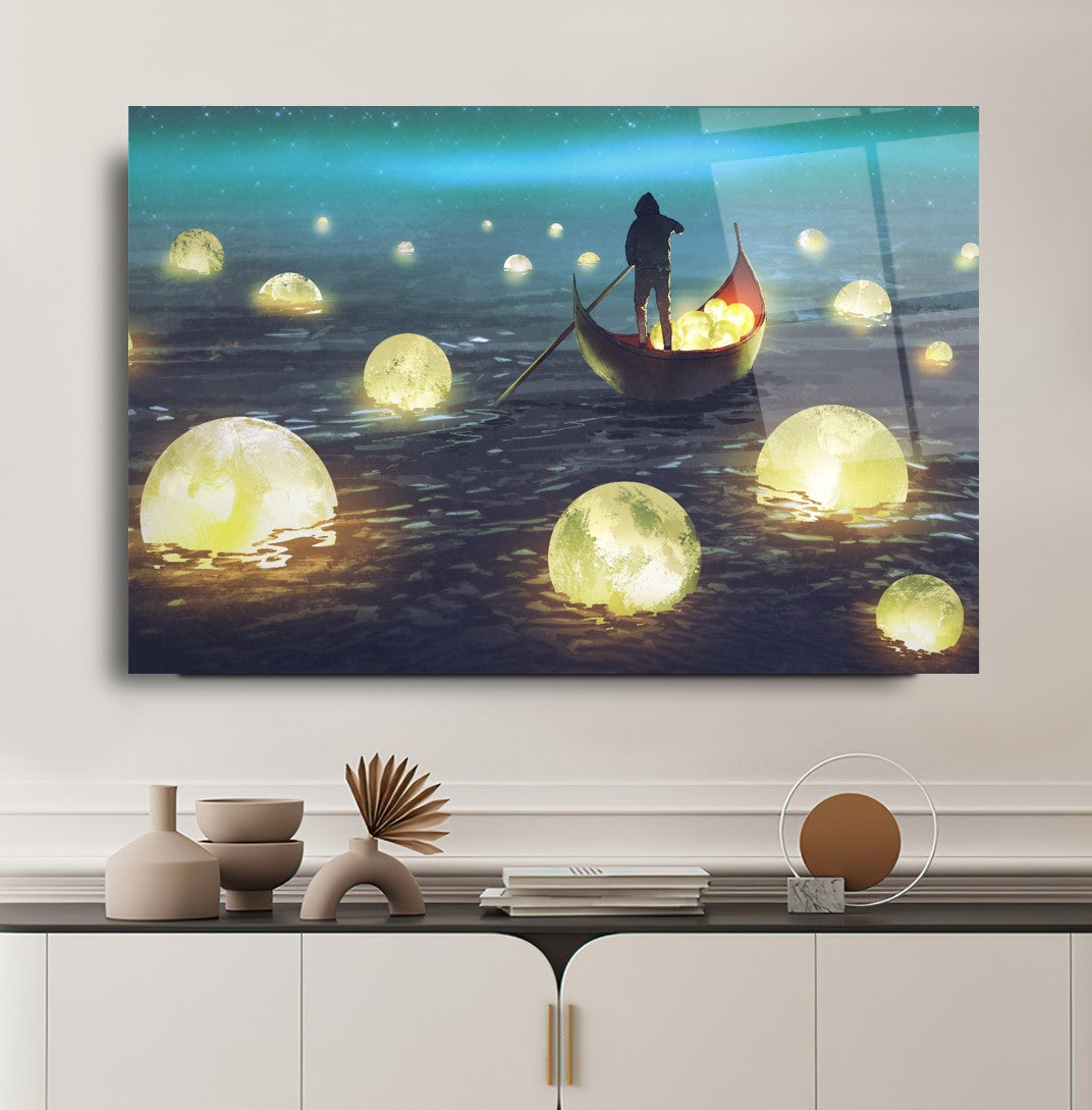 Ay Toplayıcısı Cam Tablo