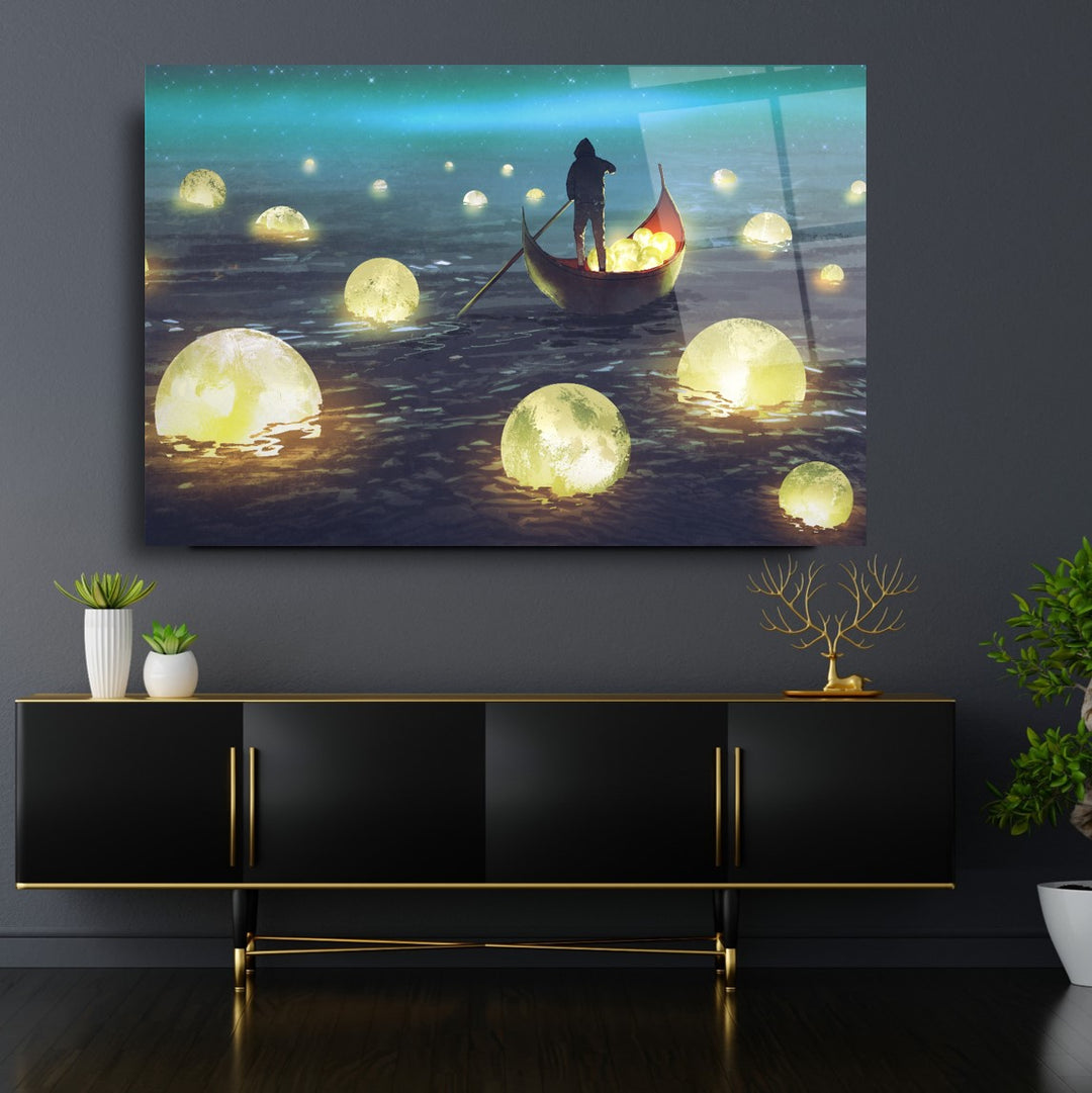 Ay Toplayıcısı Cam Tablo