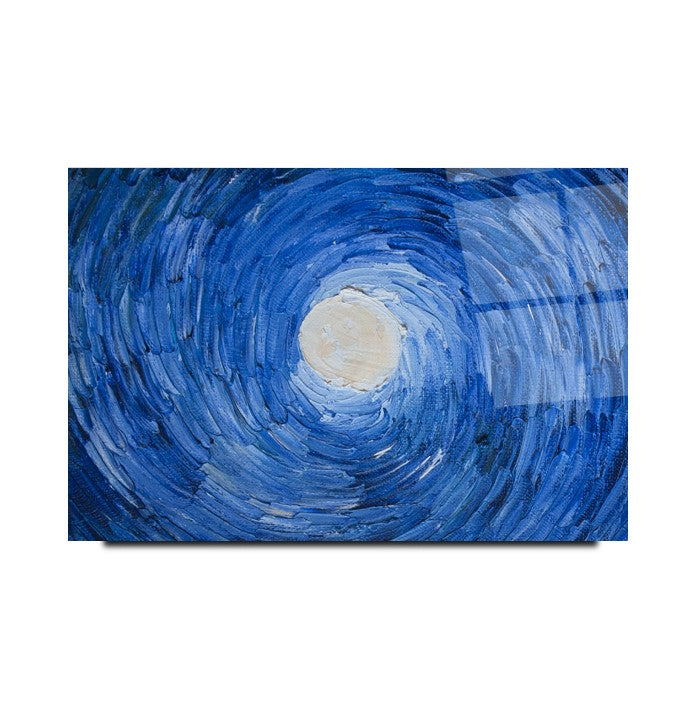 Soyut Mavi Cam Tablo