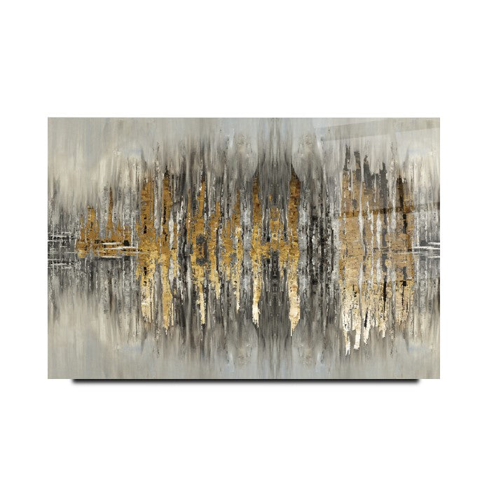 Soyut Gold Cam Tablo