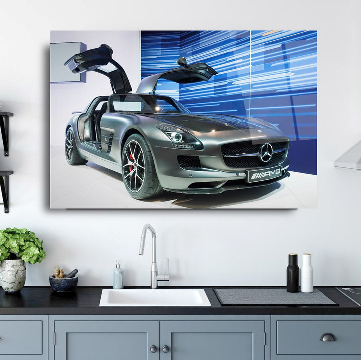 Spor Araba Cam Tablo