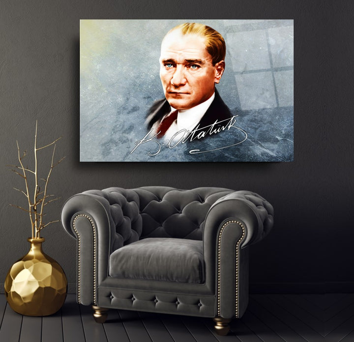 Atatürk Portresi Cam Tablo