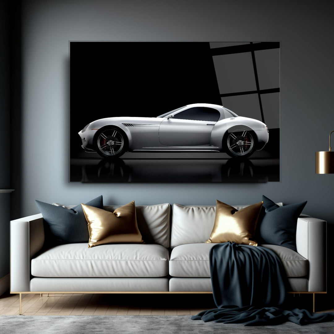 Spor Araba Cam Tablo