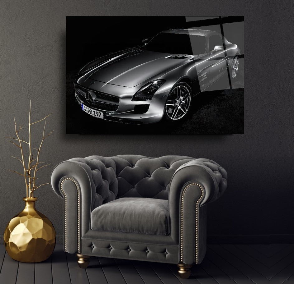 Spor Araba Cam Tablo