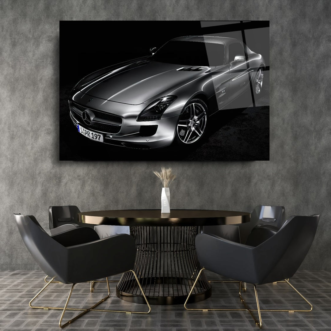 Spor Araba Cam Tablo