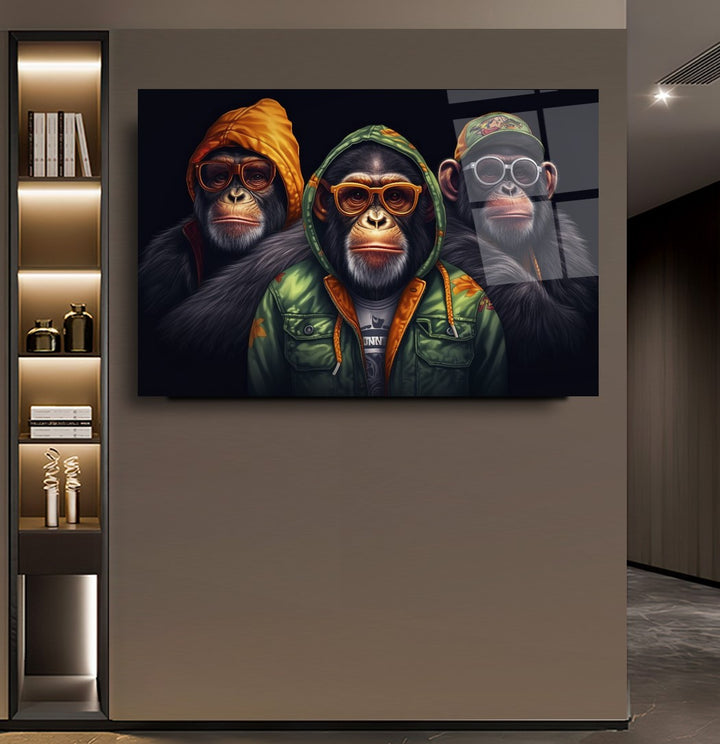 Üç Maymun Cam Tablo