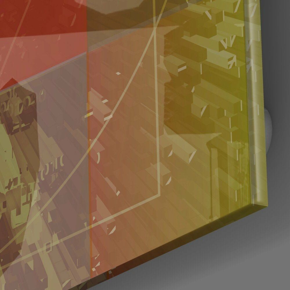 Da Vinci'nin Çizgileri Cam Tablo