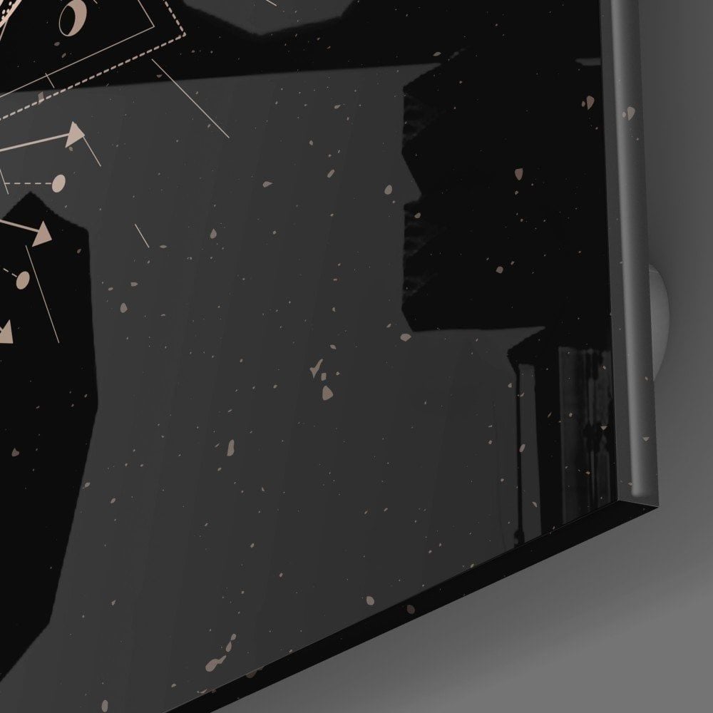 Da Vinci Tarzı Kelebek Cam Tablo No:3058