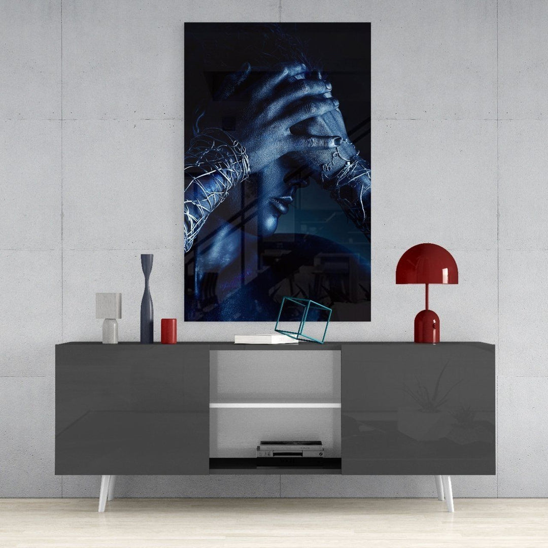 Derin Düşünce Cam Tablo