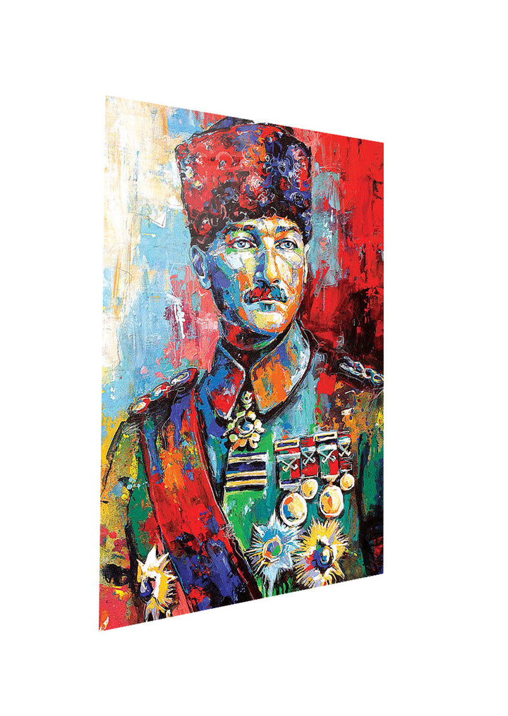 Renkli Atatürk Cam Tablo