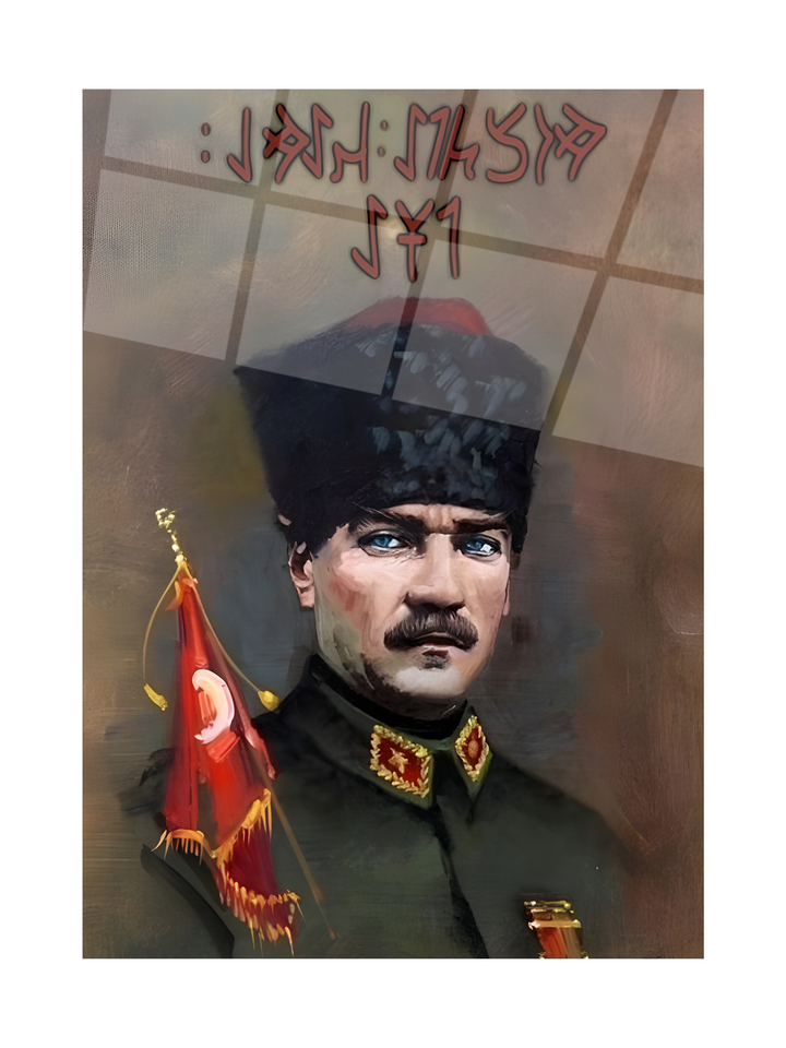 Atatürk Cam Tablo -Atatürk-10