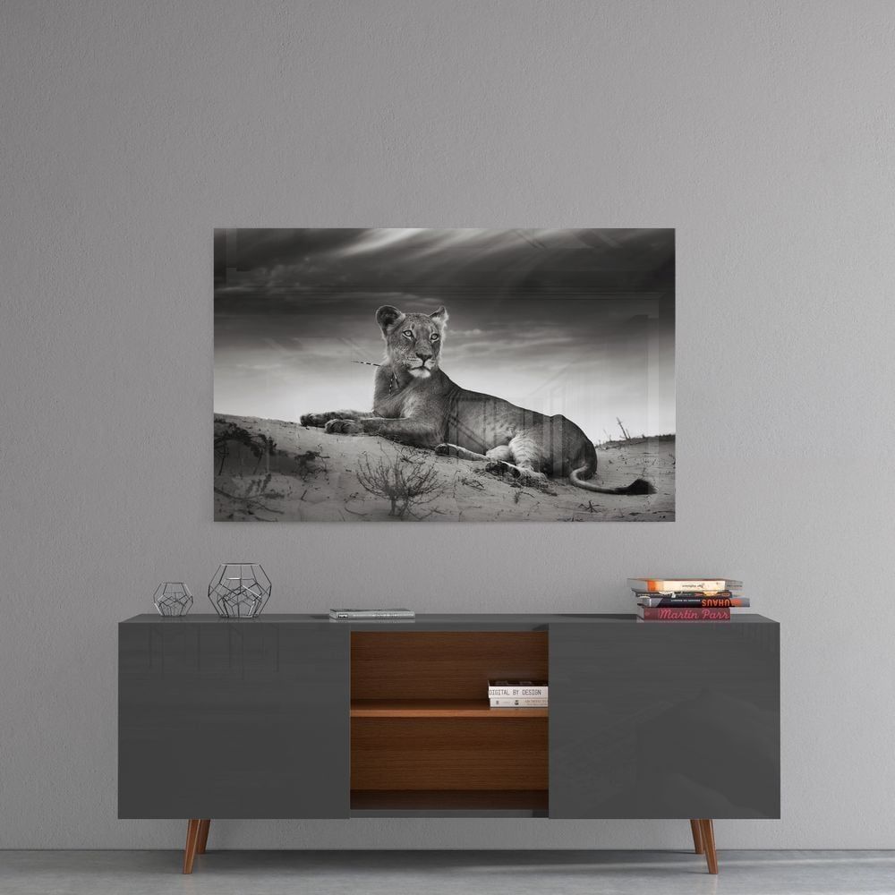 Dişi Aslan Cam Tablo No:1146