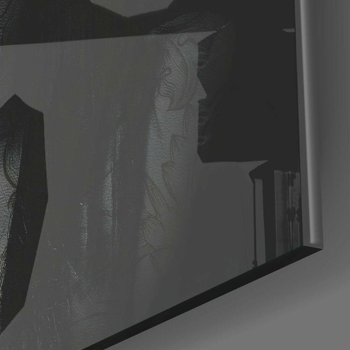 Dövmeli Kadın Cam Tablo