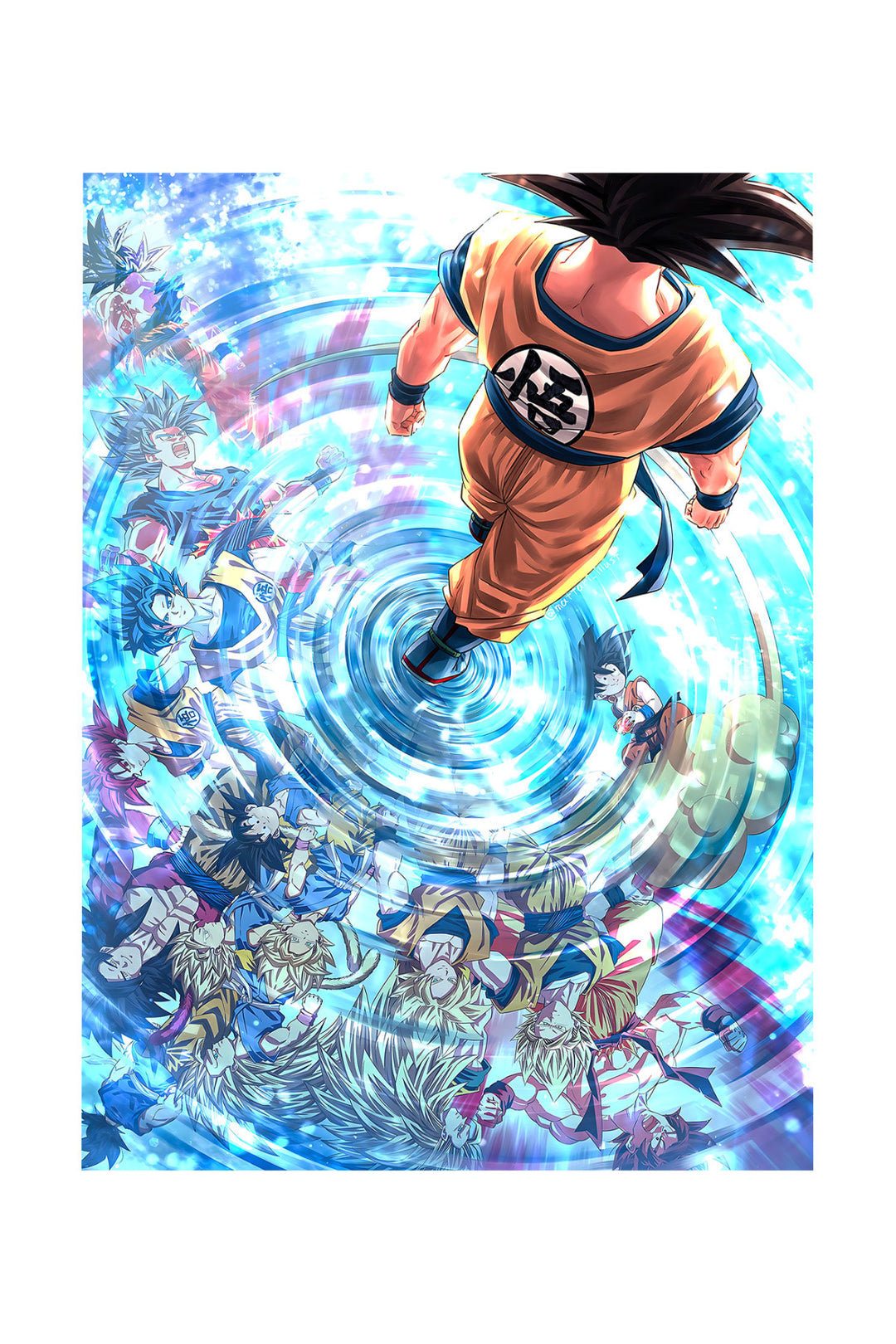 Goku Water Reflexion Saiyans Dragonball