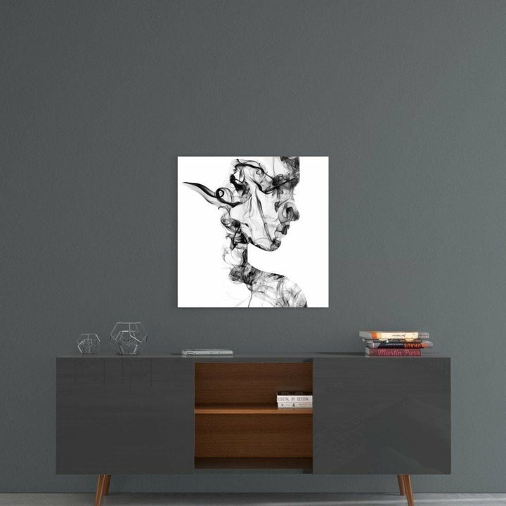 Duman Silüetler Cam Tablo