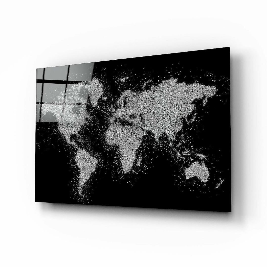 Dünya Haritası Cam Tablo