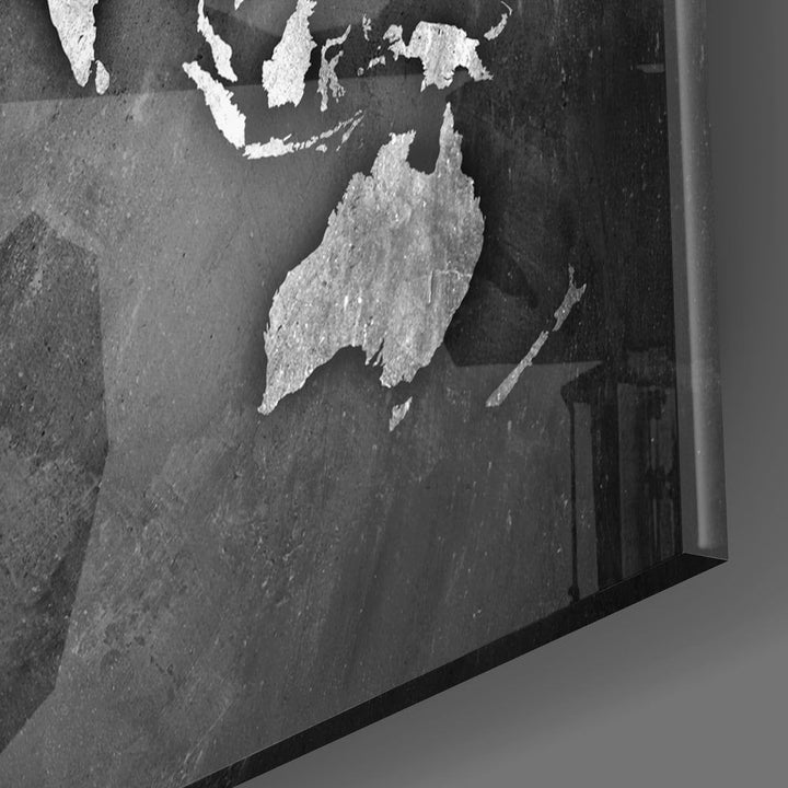 Dünya Haritası Cam Tablo No:3015