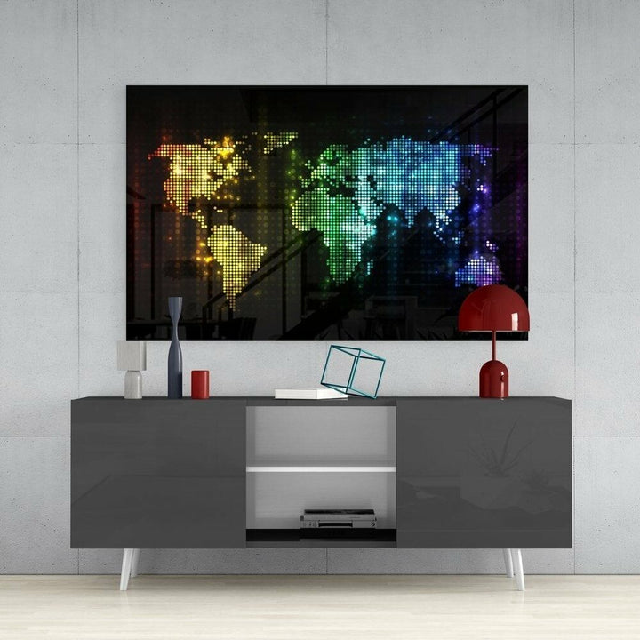 Dünya Haritası Cam Tablo No:3046