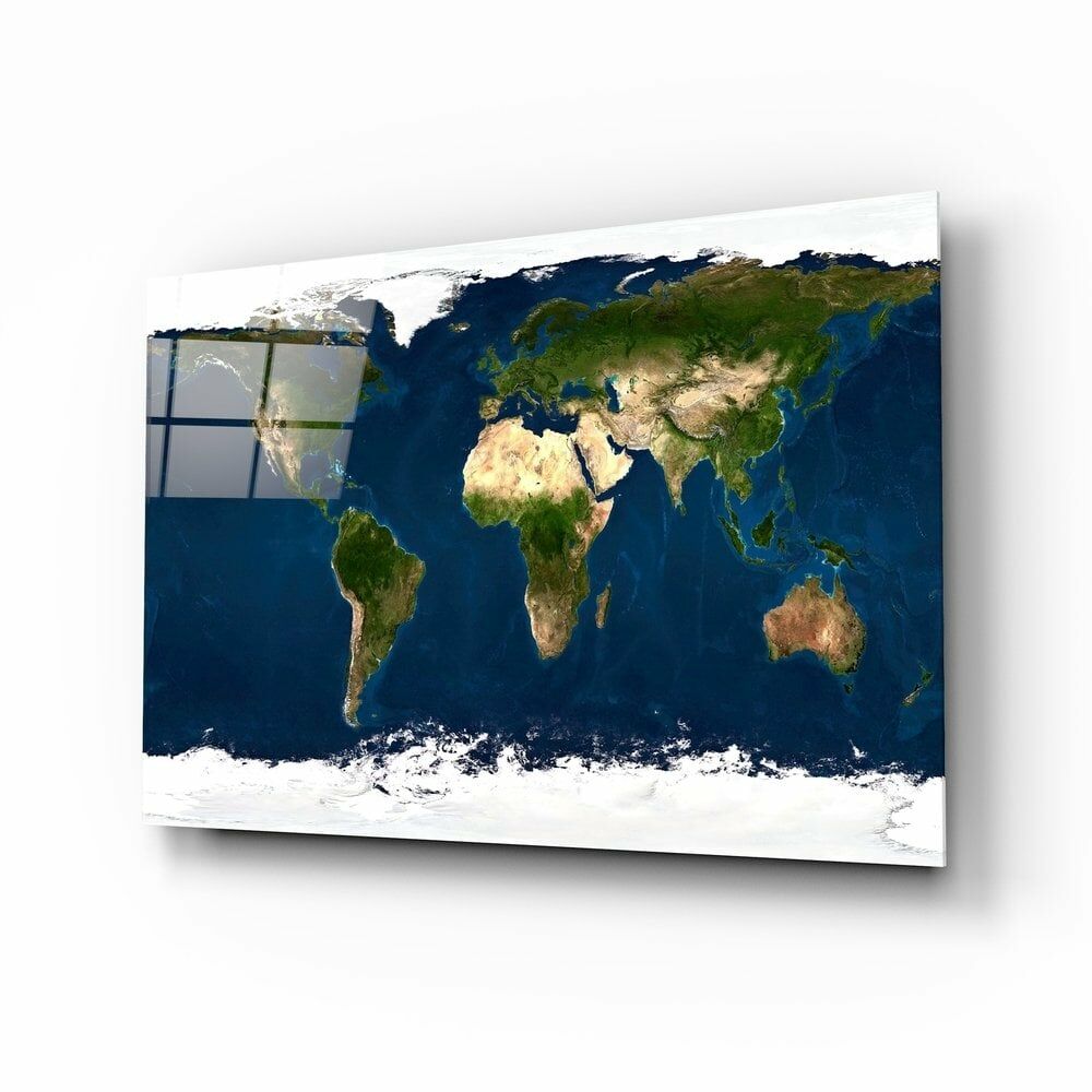 Dünya Haritası Cam Tablo No:3047