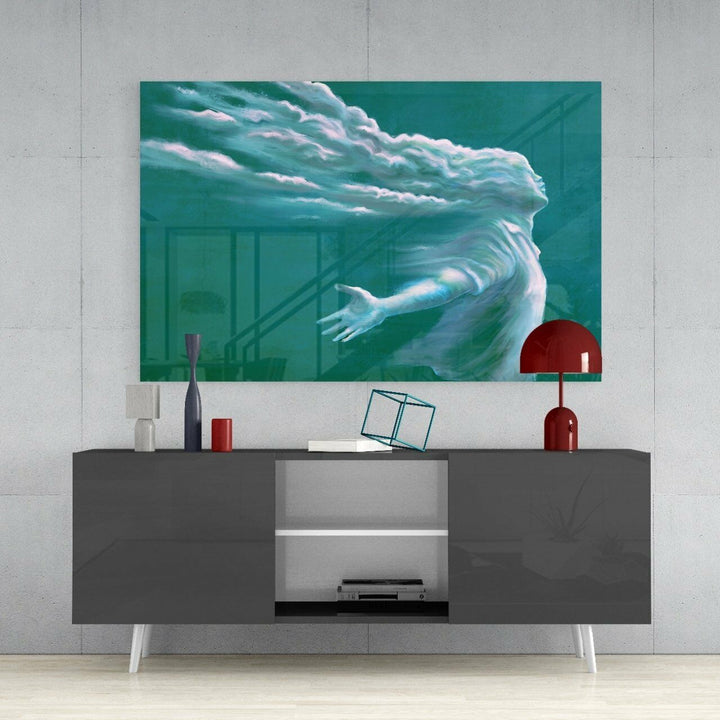 Düşüncelerde Fırtına Cam Tablo