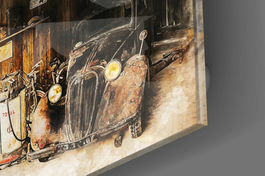 Eski Garaj Retro Cam Tablo