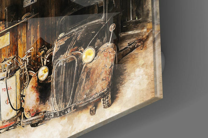 Eski Garaj Retro Cam Tablo