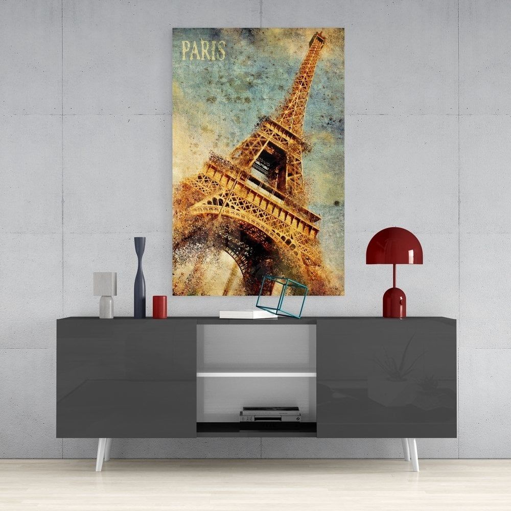 Eyfel Kulesi Cam Tablo