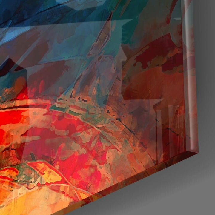 Fraktal Çiçek Cam Tablo