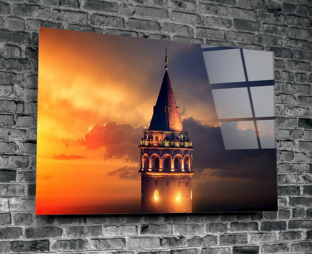 Galata Kulesi Cam Tablo