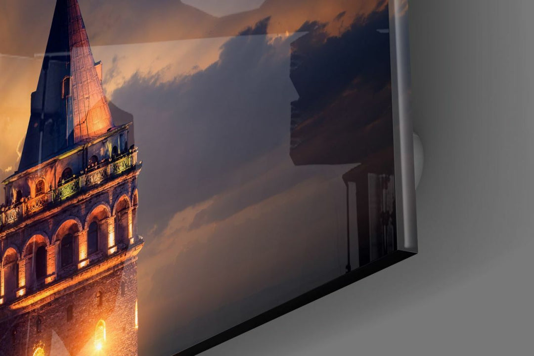 Galata Kulesi Cam Tablo