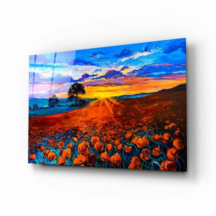 Gelincik Tarlası Cam Tablo