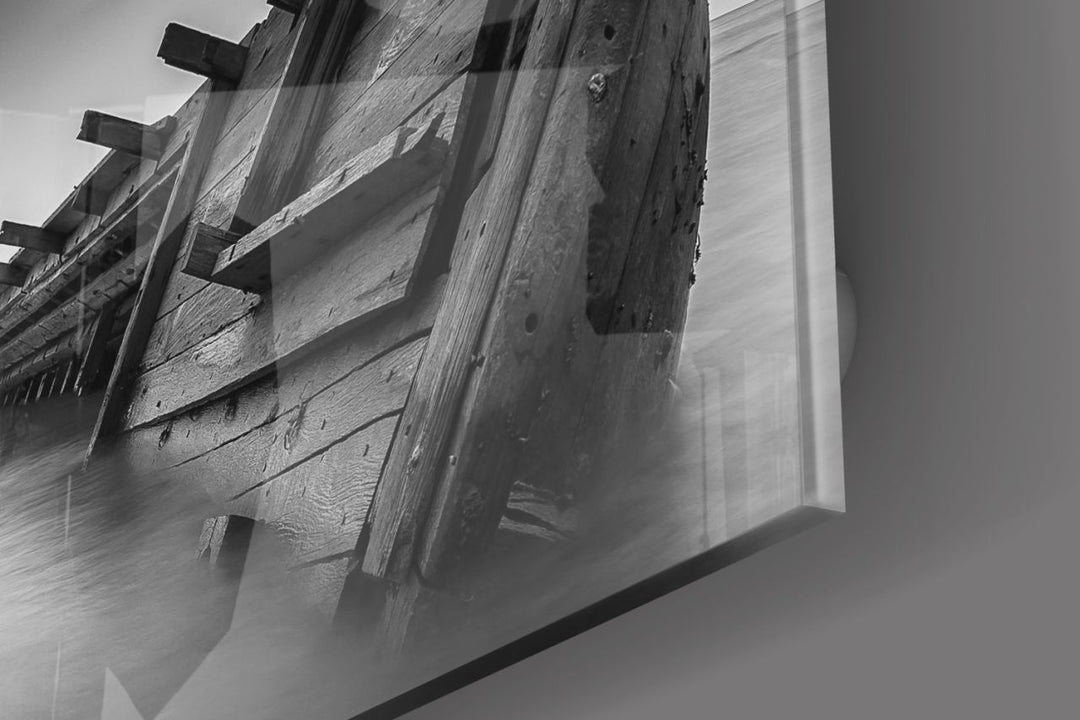 Gemi Enkazı Cam Tablo