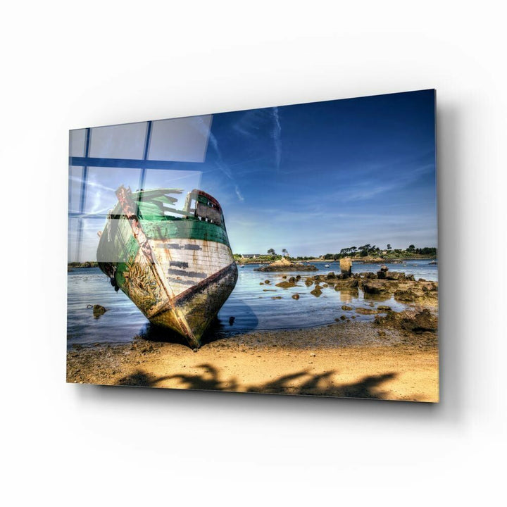 Gemi Enkazı Cam Tablo