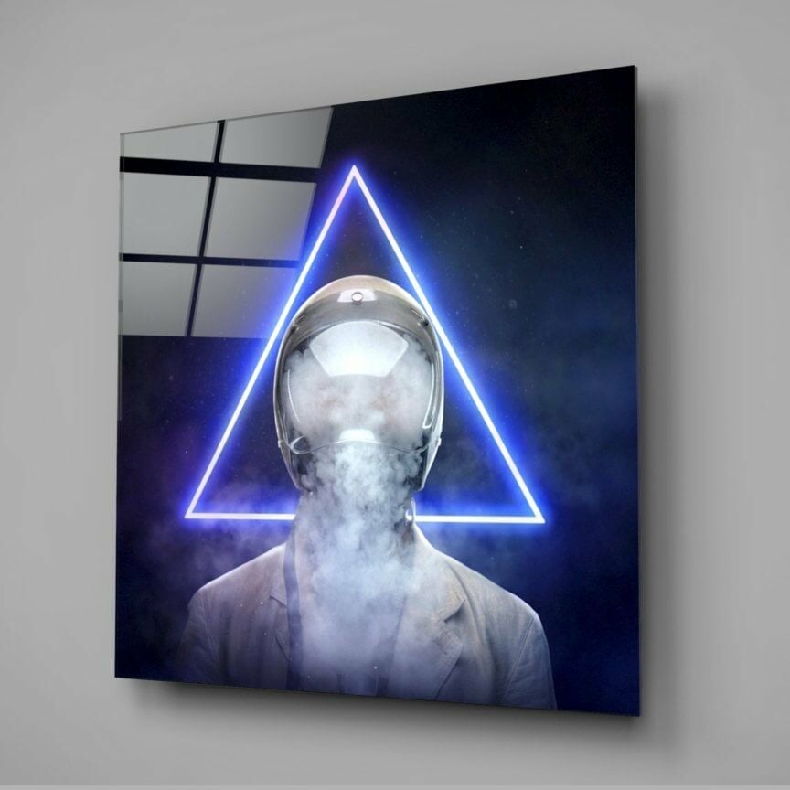 Geometrik Düşünceler Cam Tablo