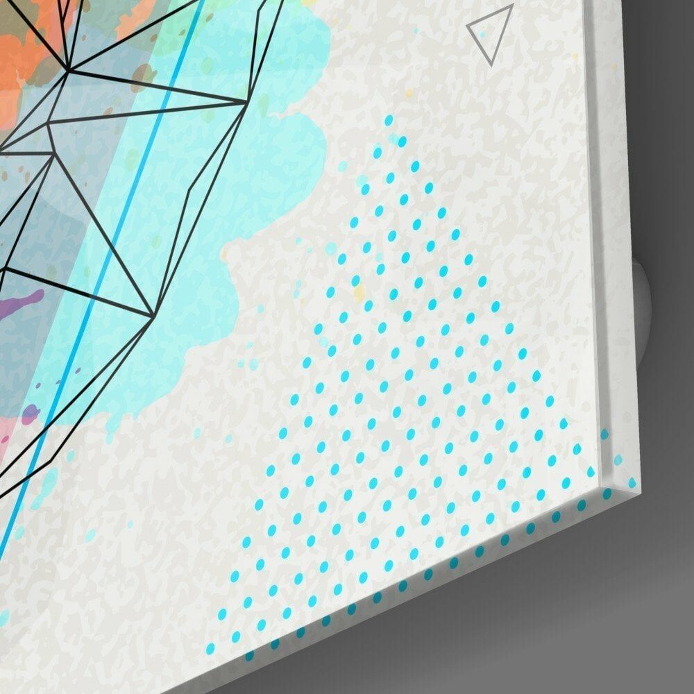 Gerçek ve Kurgu Aslan Cam Tablo No:3052