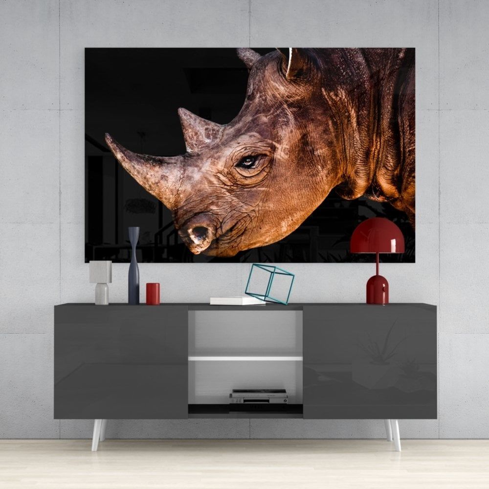 Gergedan Cam Tablo No:9066