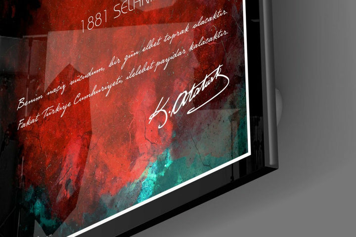 Gök Atlası Atatürk Cam Tablo