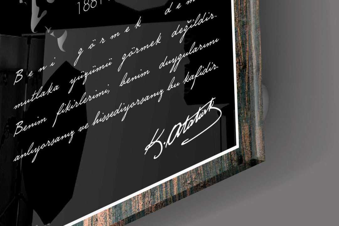 Gök Atlası Atatürk Cam Tablo