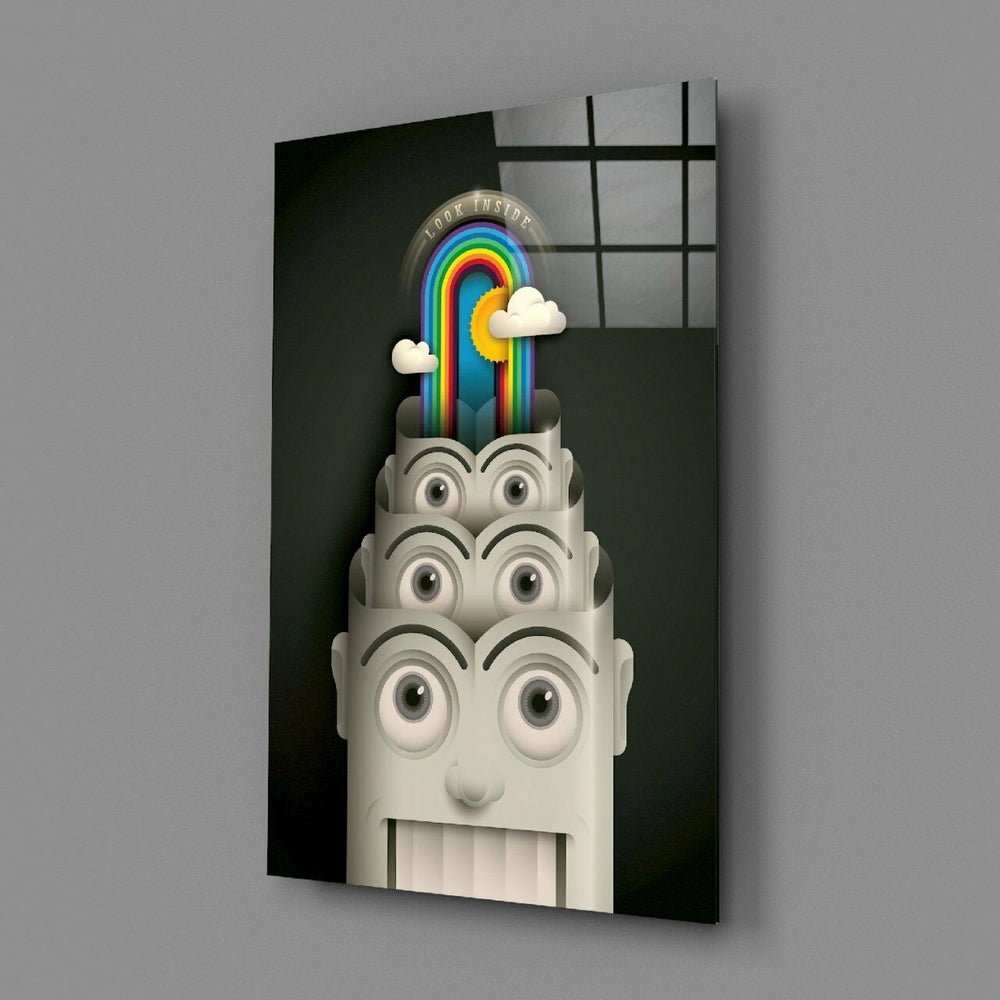 Gökkuşağı Makinesi Cam Tablo