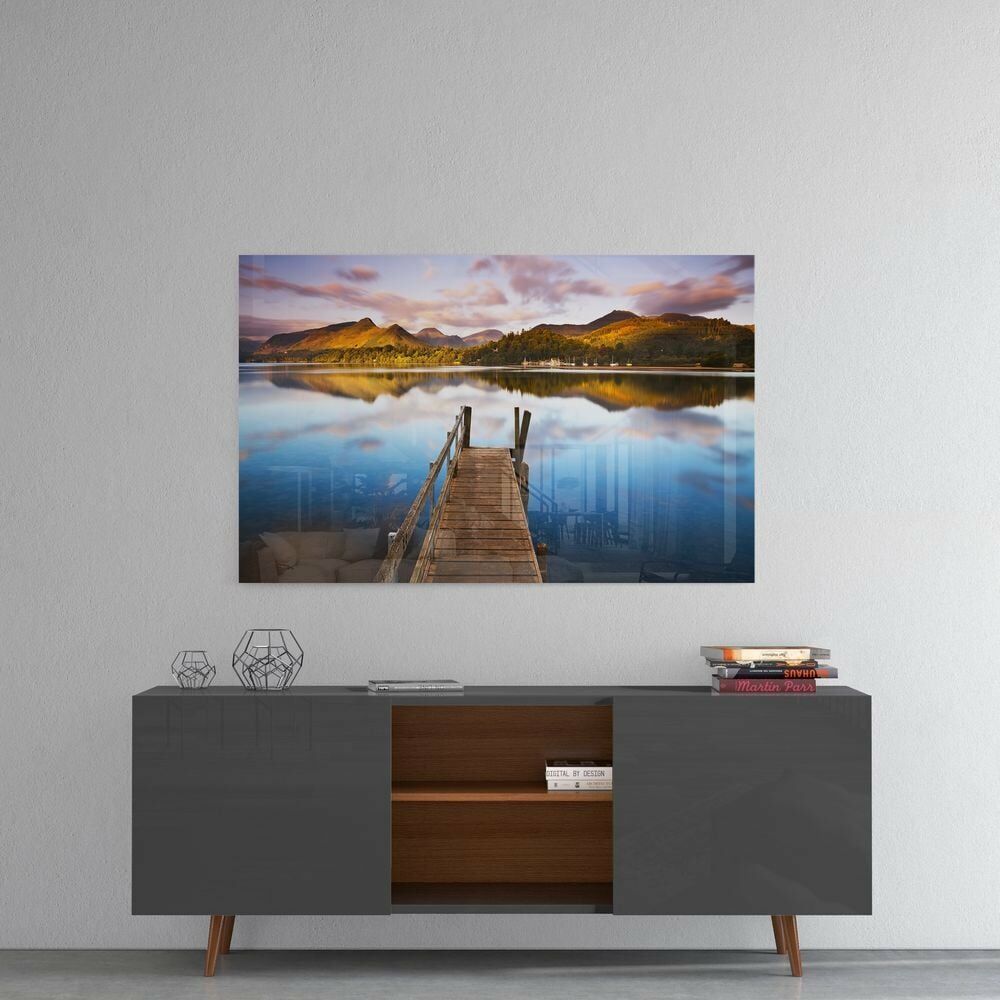 Göl Manzara Cam Tablo