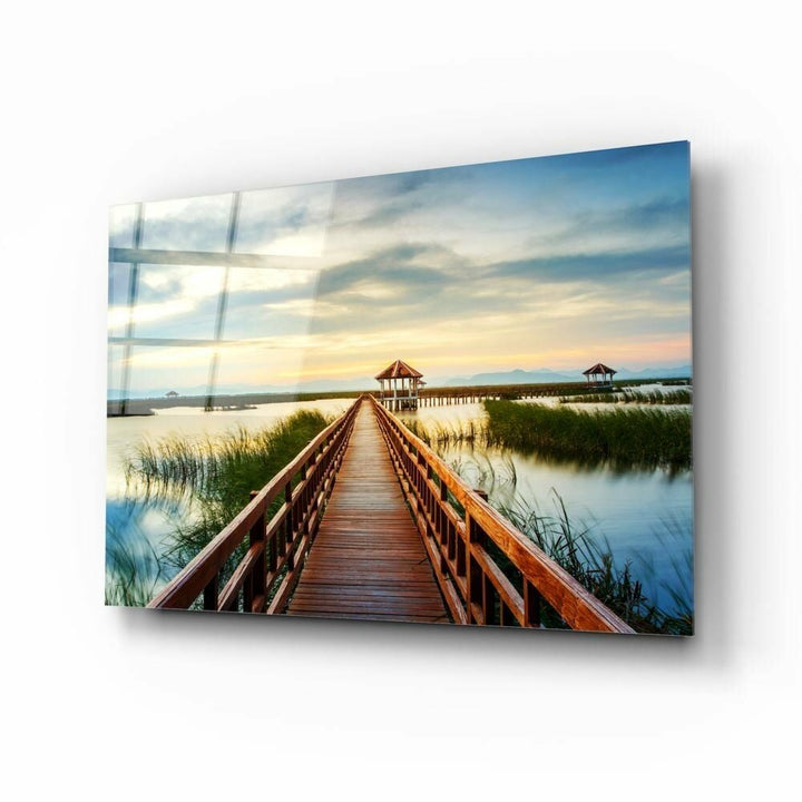 Gölde Uzun Rıhtım Cam Tablo