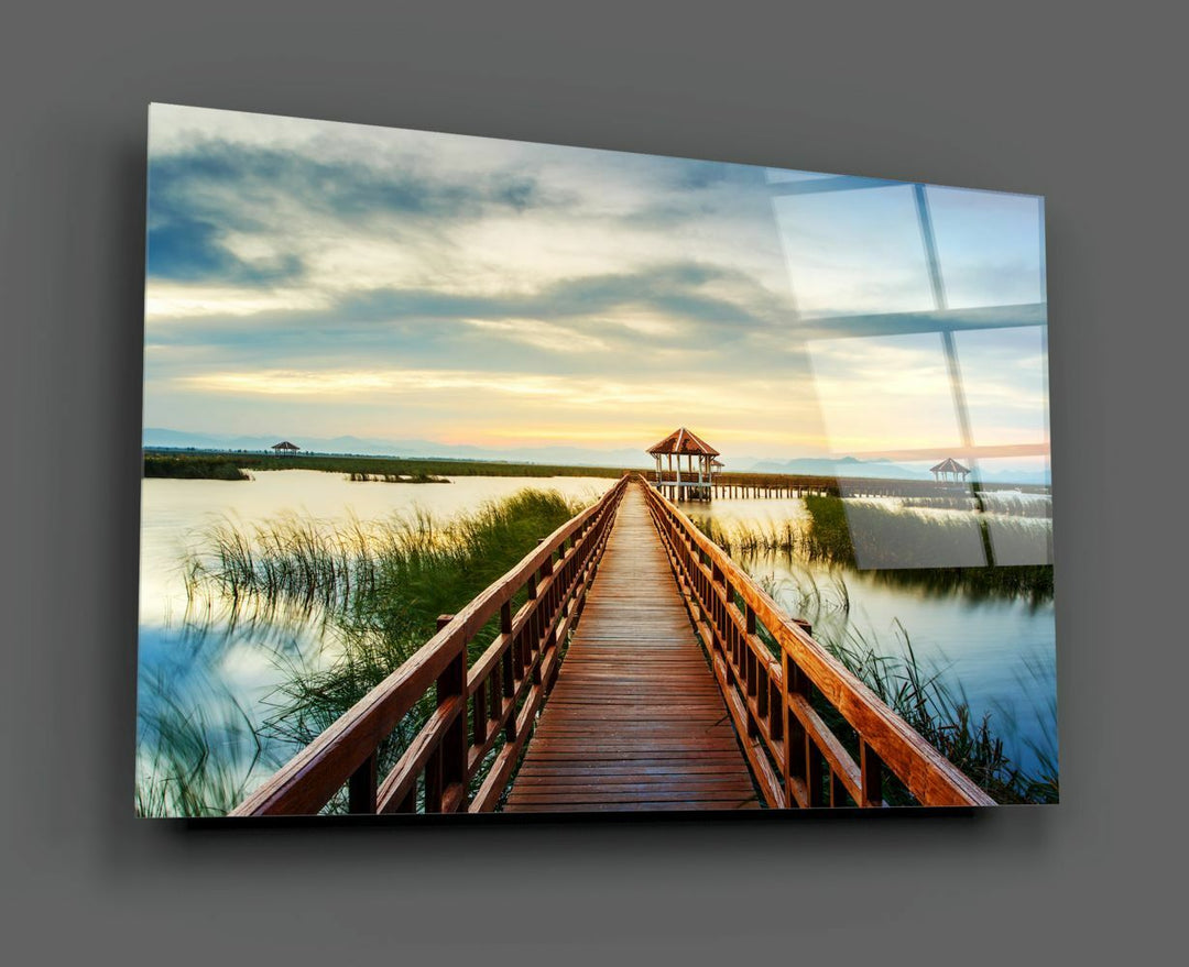 Gölde Uzun Rıhtım Cam Tablo