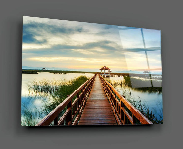 Gölde Uzun Rıhtım Cam Tablo