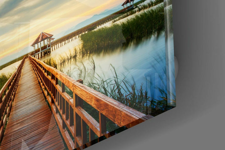 Gölde Uzun Rıhtım Cam Tablo