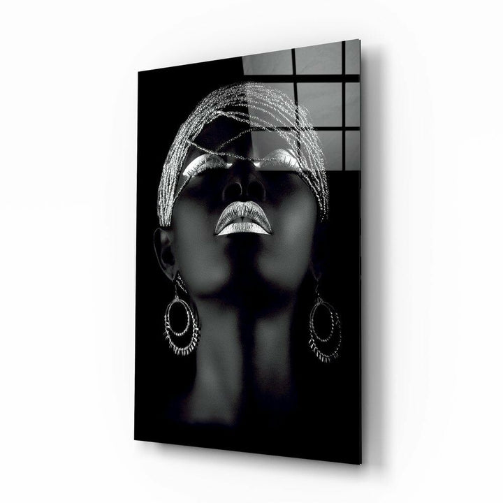 Gümüş Kadın Cam Tablo