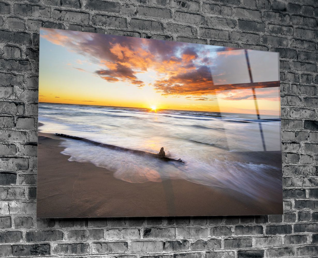 Gün Batımı Cam Tablo No:1119