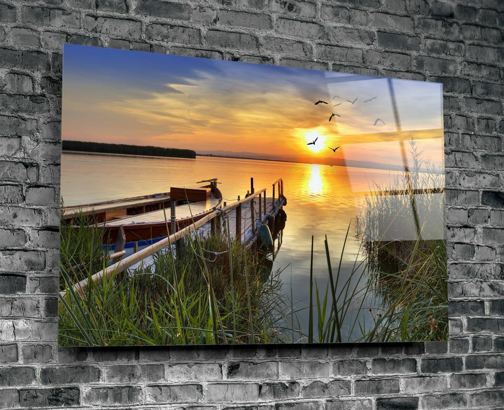 Gün Batımı Cam Tablo No:1164